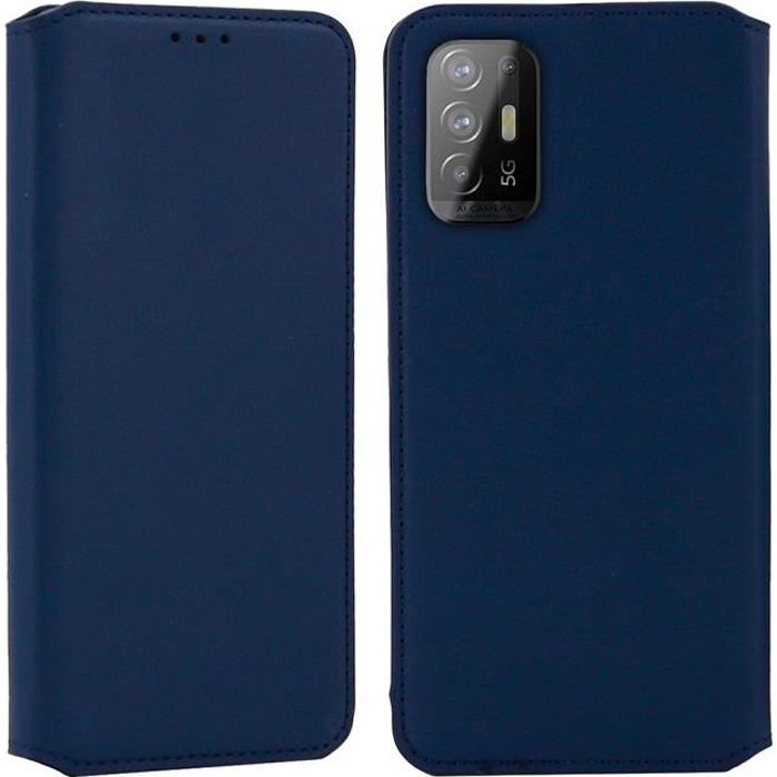 Coque pour Oppo A94 5G,Portefeuille Cuir PU - Bleu
