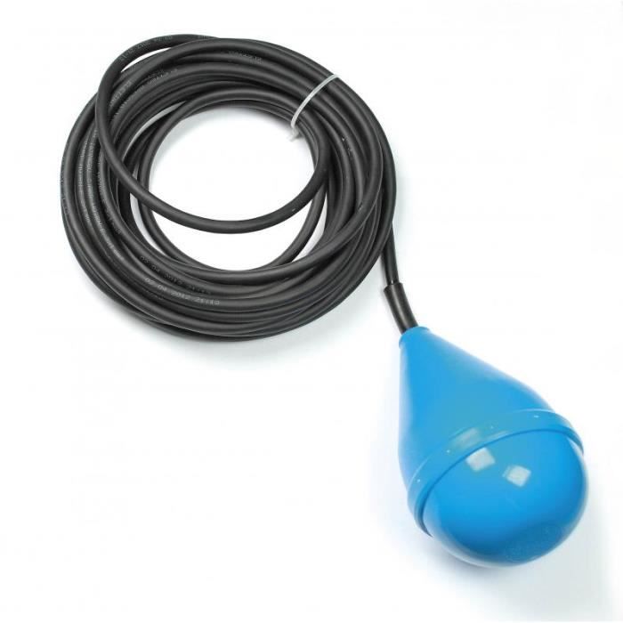 REGULATEUR DE NIVEAU A FLOTTEUR TYPE POIRE 1RT 20A IP68 CABLE PVC LONGUEUR 20 METRES FINDER 378695