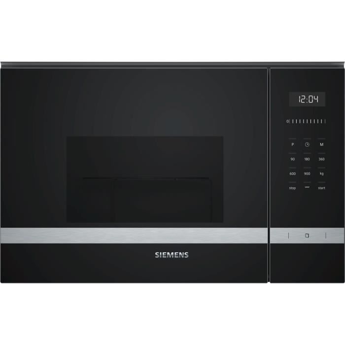 Siemens - micro-ondes grill encastrable 25l 900w inox - be555lms0