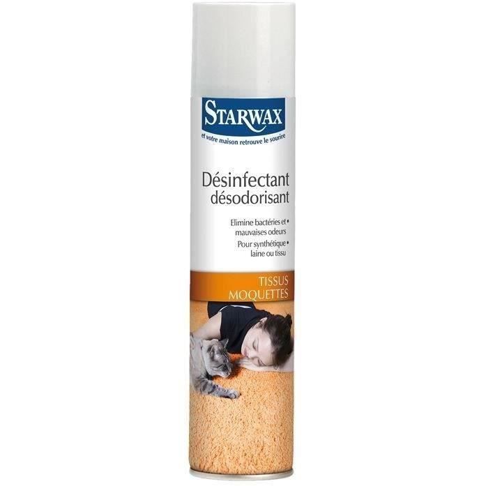 STARWAX Désinfectant désodorisant tissus moquettes aérosol - 300 ml