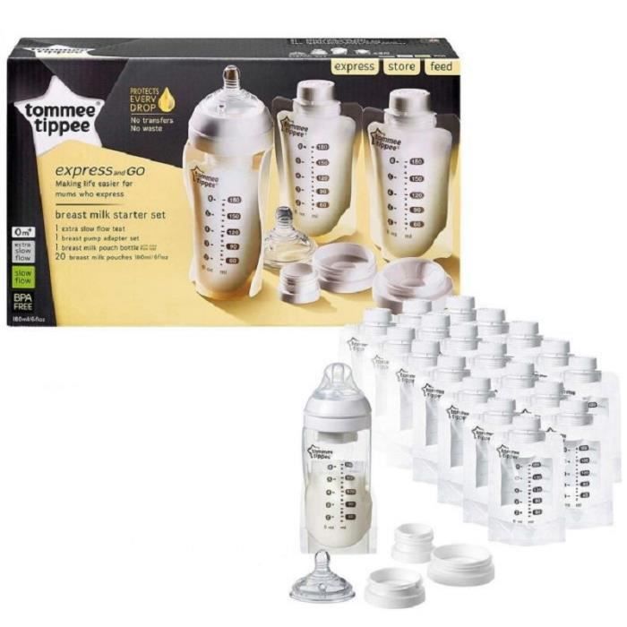 Tommee Tippee Express et Go lait maternel Starter Kit LAIT CONCENTRE