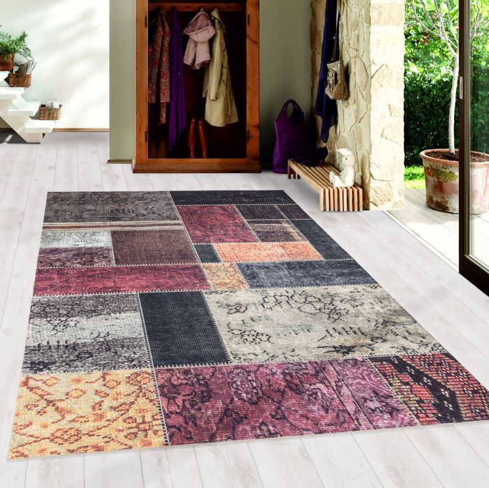 Tapis De Salon HOMCOM 200 X 140 Cm Tapis à Poils Courts Lavable En Machine Hypoallergenique Pour Salon Chambre Bureau