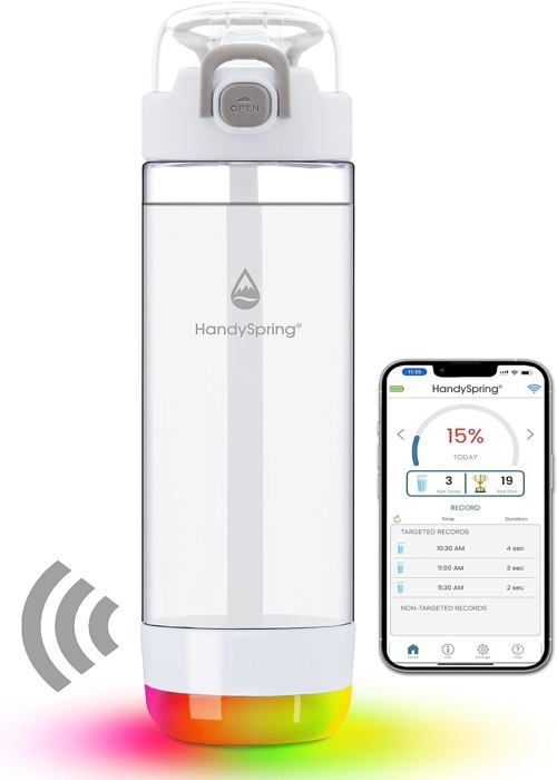 Bouteille Intelligente WaterH – 18 Oz Bleue, Avec 3 Filtres, Tracker Et Analyseur D'eau (neuve)