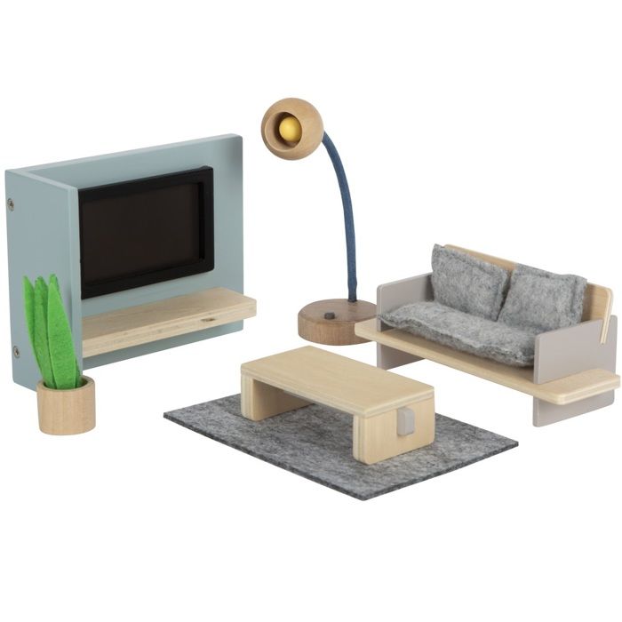 Mobilier maison de poupées - Small foot company - Ensemble salon - 9 pièces - Beige - 3 ans et plus