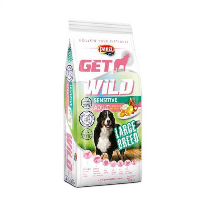 Meilleurs prix pour Get Wild Sensitive XXL - Croquettes pour chien - Morceaux pour chien - Agneau/riz - 15kg
