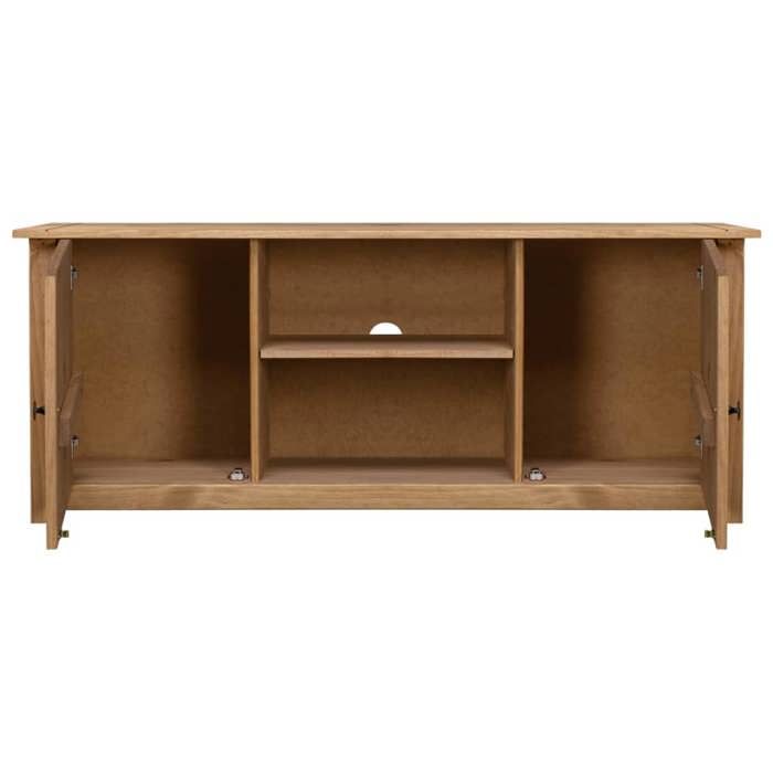 Meuble TV - Banc TV - Table TV - 120x40x50 cm - Bois de pin massif Gamme Panama T328