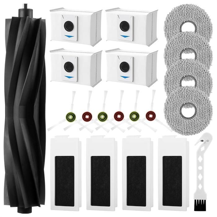 Ricambi Per T20 Max T20 Pro Kit Ricambi Per ECOVACS DEEBOT T20 – 22 Pezzi: Spazzole, Filtri, Sacchetti, Panni, Compatibile T20 Omni/Max/Pro Ecovacs T20