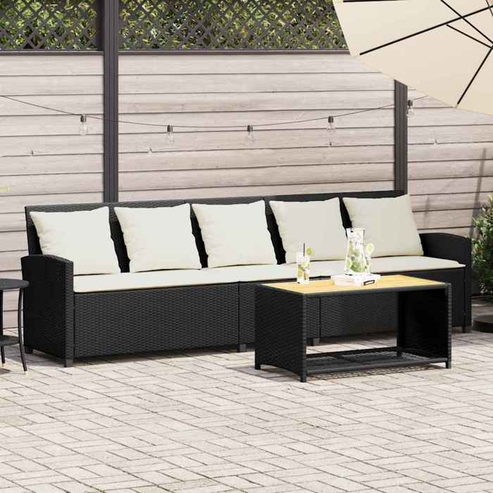 vidaXL Canapé de jardin 5 places - vue 2