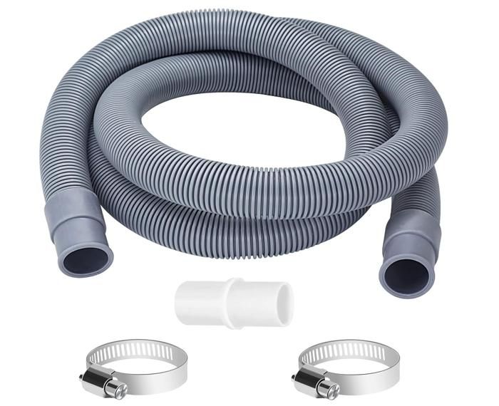 Rallonge De Desagüe De 3 Metros Para Lavadora Y Lavavajillas - Kit Completo Con Conectores Y Abrazaderas, Fácil Instalación