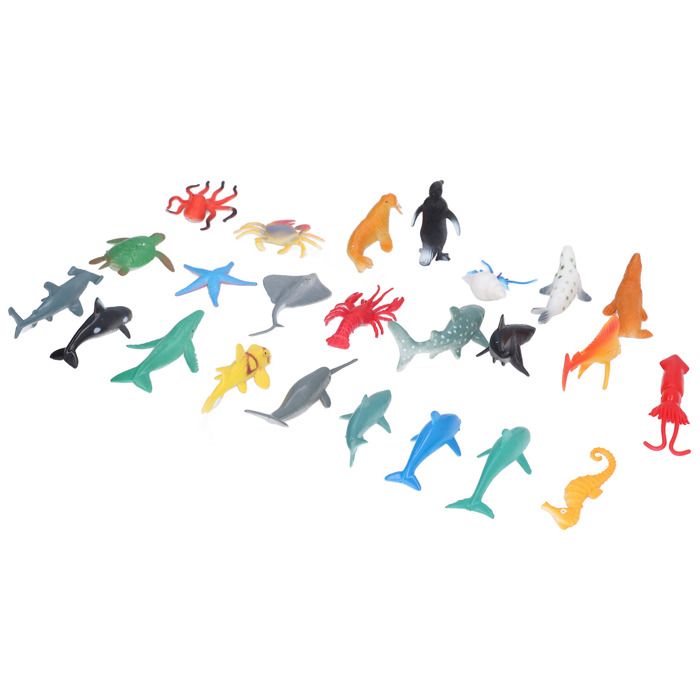 Lot de 24 figurines danimaux marins et océaniques jouets éducatifs hautement simulés différents poissons pour enfants