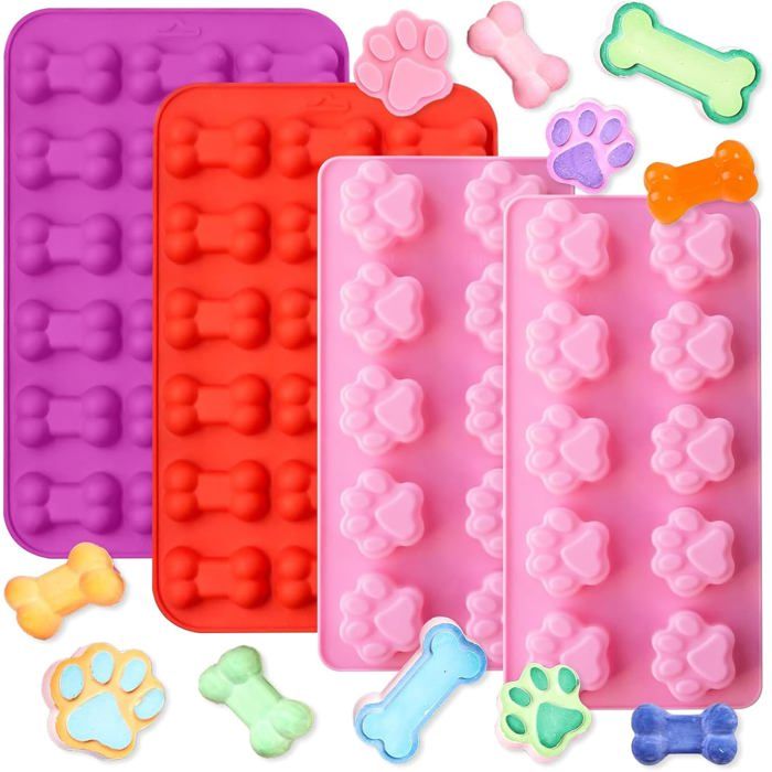 Moule En Silicone Pour Friandises Chien - 255 Cavités En Cœur, Avec 2 Grattoirs - 5