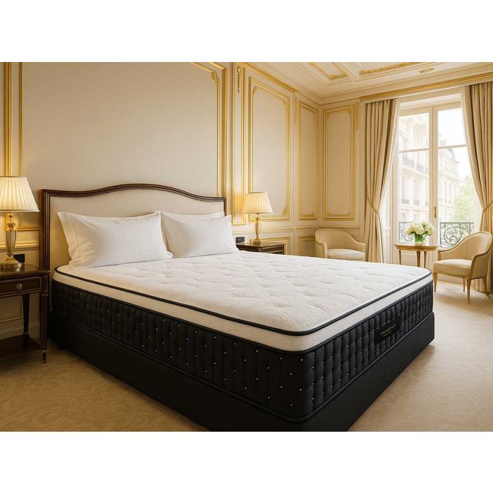 Hamilton Matelas Versailles 30 cm dépaisseur Hybride-Blanc-Latex-Ressorts ensachés I Ergonomique (180 x 200 cm) Hamilton Matelas Versailles 30 cm dépaisseur Hybride-Blanc-Latex-Ressorts ensachés I Ergonomique (180 x 200 cm)
