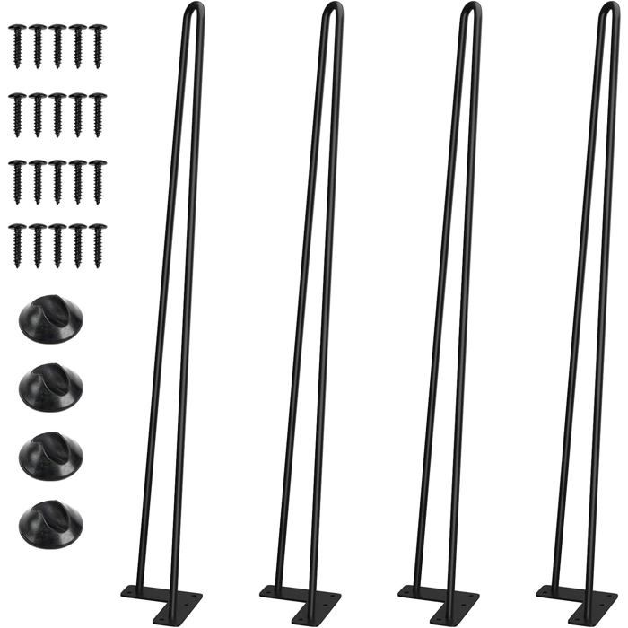 SMARTSTANDARD Hairpin Table Legs, 26 Inch Solid Metal Legs 3/8