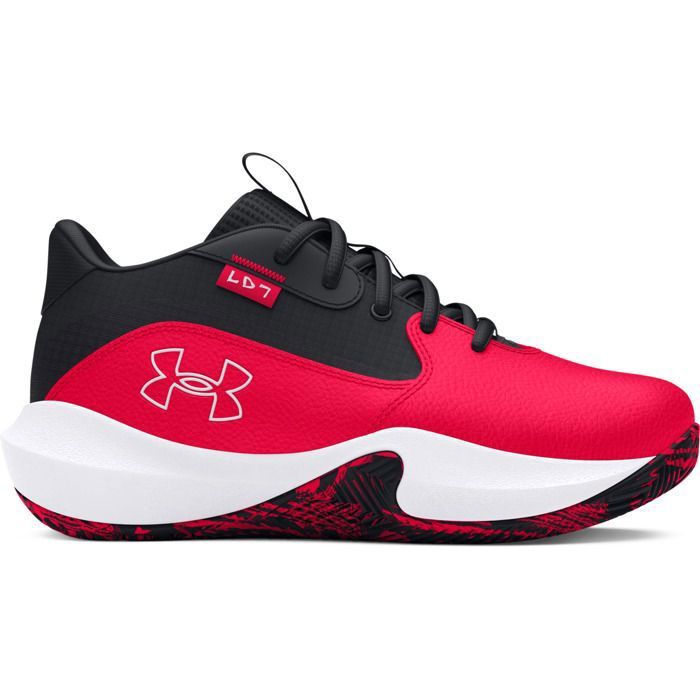 Chaussures indoor - UNDER ARMOUR - Pre-School Lockdown 7 - Rouge - Basket-ball - Mixte