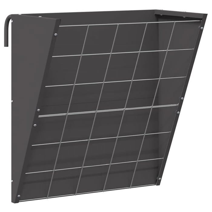 Râtelier à foin suspendu - vidaXL - Noir - Acier laminé à froid - 61x33x66 cm - Résistant aux intempéries - Imperméable
