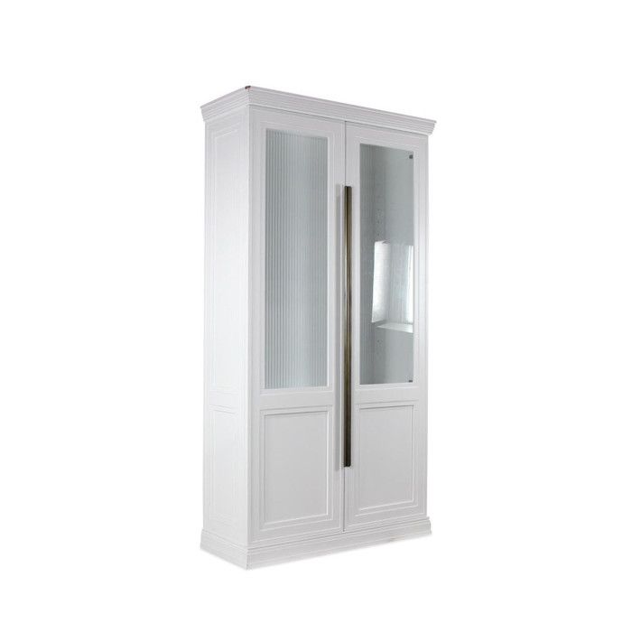 Armoire 2 portes - Bois - Blanc - Interiors Armoire 2 portes - Bois - Blanc - Interiors