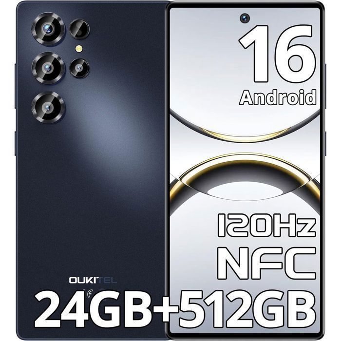 OUKITEL  C66 Smartphone 6,73"" Android 16 T&eacute;l&eacute;phone - 24Go+512Go 5000mAh 120Hz 64MP