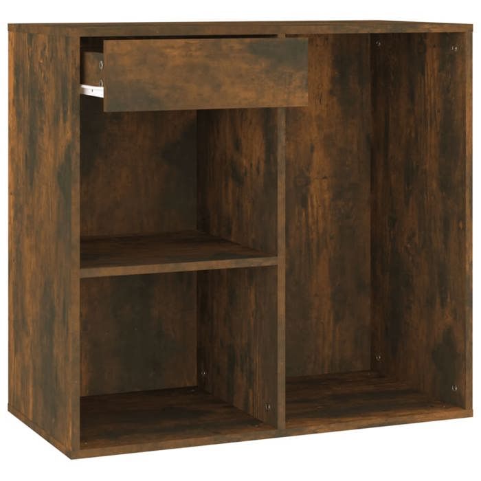 Moderne Armoire cosmétique BURKE Coiffeuse pour femme Chêne fumé 80x40x75 cm Bois dingénierie AA3335