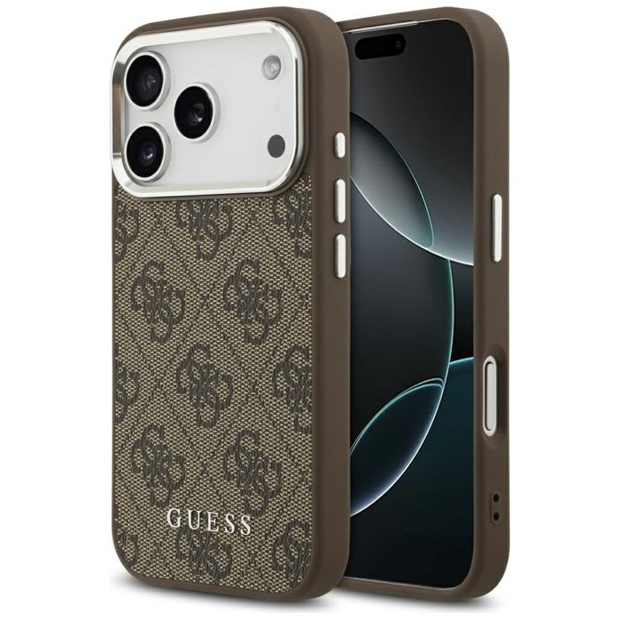 Guess Étui MagSafe 4G Classic Logo pour iPhone 17 Pro Marron - vue 4