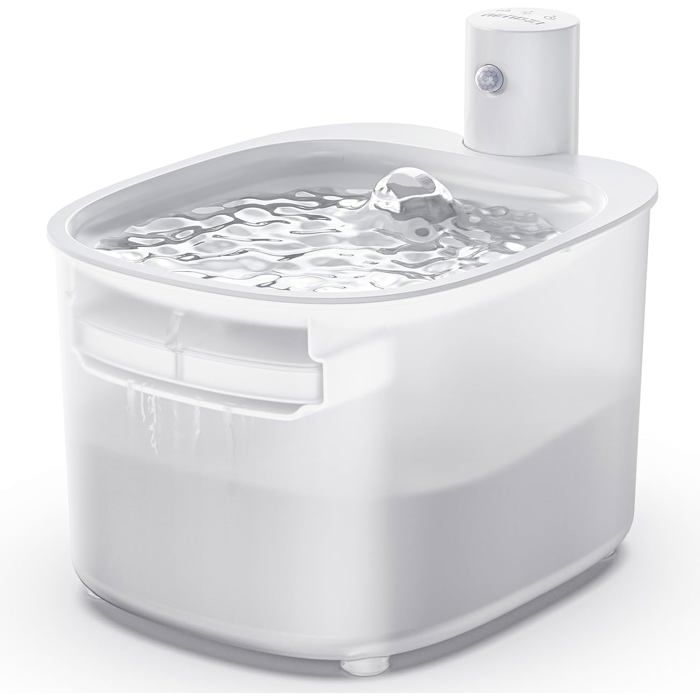 Fontaine chat sans fil 2 6 L détecteur mouvement distributeur automatique chien batterie 3000 mAh rechargeable
