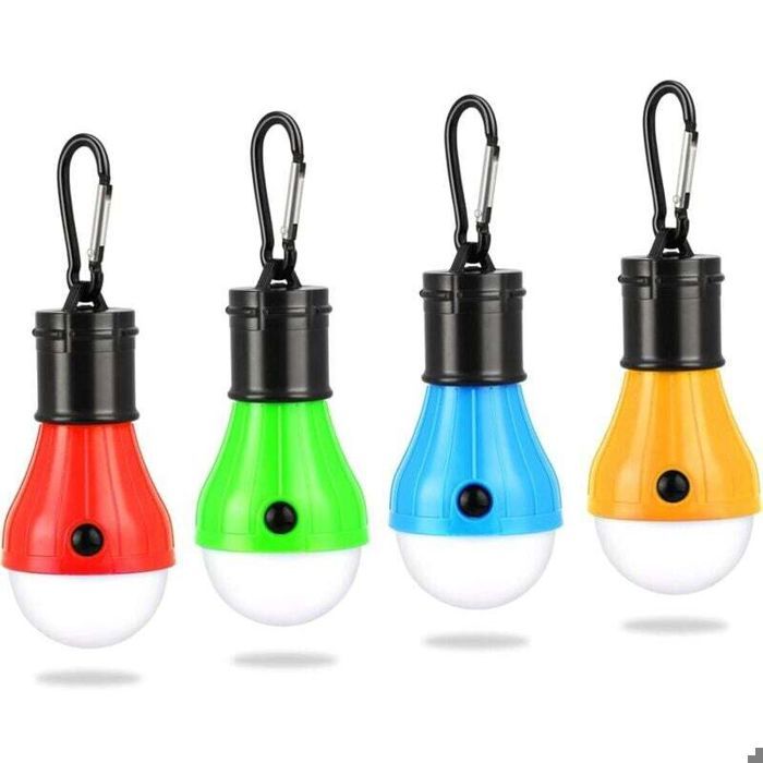 Lampe de camping LED - PZCC - 4x pièces - Étanche - 180 lumens - 3 modes déclairage - Portable - Conception de crochet