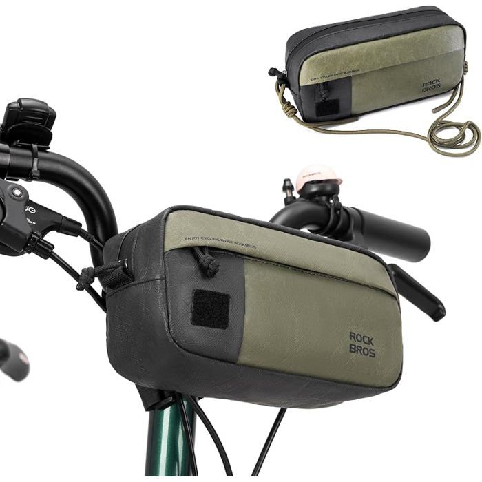 Sacoche de Guidon Vélo 1 5L Étanche avec Bandoulière Sac Avant Ultra Léger pour Vélo de Route VTT et Vélo Pliable