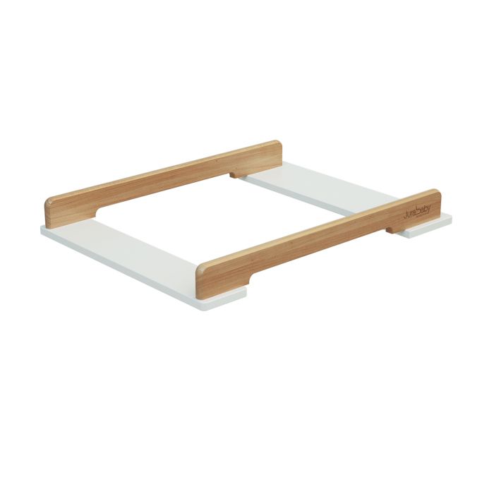 JURABABY -Plan à langer universel 50 cm KIRA pour commode bébé Blanc et Hêtre - JURABABY -Plan à langer universel 50 cm KIRA pour commode bébé Blanc et Hêtre -