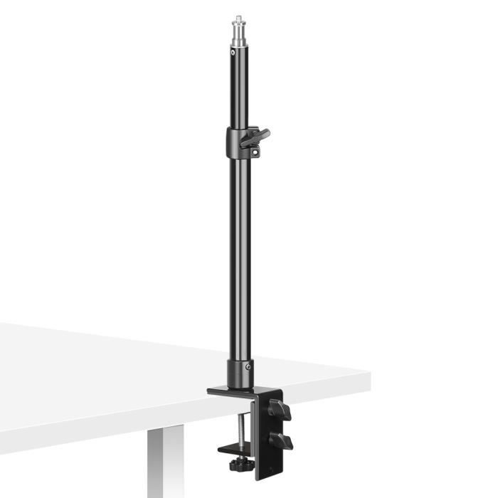 Support Téléphone Avec Anneau Lumineux 15 Cm - Hauteur Réglable 50-130 Cm - Pour Vidéos, Photos, Streaming Et Maquillage