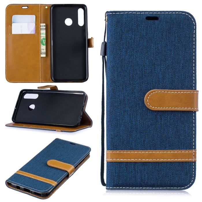 Coque Huawei P30 lite, Denim Pochette Protection Etui Antichoc Housse Huawei P30 lite (6.15\