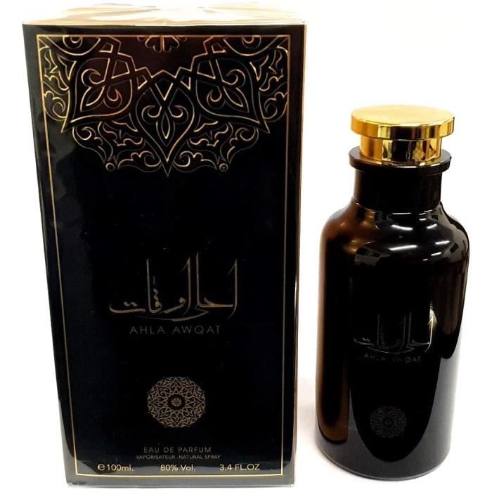 Eau de Parfum AHLA AWQAT 100ml Pour Homme et Femme Un Oud Parfum de