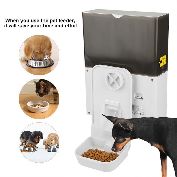 Chien Chat Distributeur De Croquettes Automatique Nourriture Animaux De Compagnie 100 2v Mey Cdiscount
