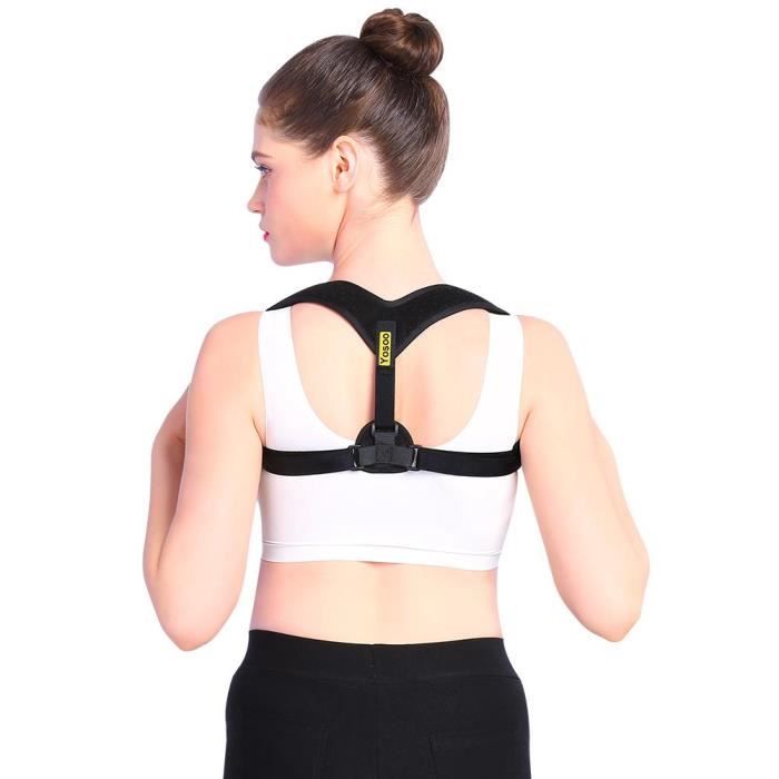 Correcteur de posture réaliser plus tard attelle de clavicule ajustable  epaule support dos ceinture (L) - Cdiscount Sport