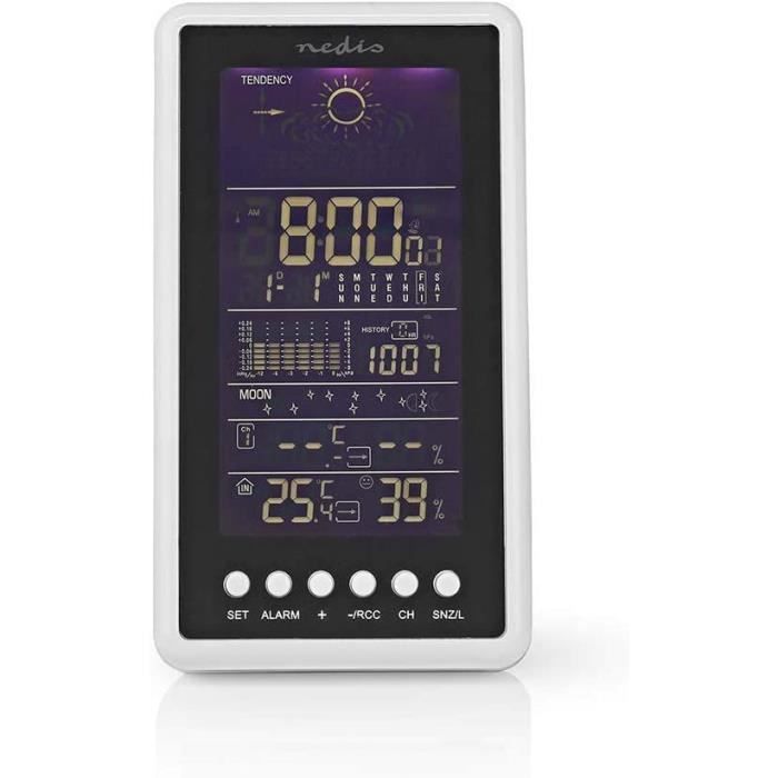 Pearl Station Météo & Horloge Radio-pilotée Avec Capteur Extérieur Sans Fil