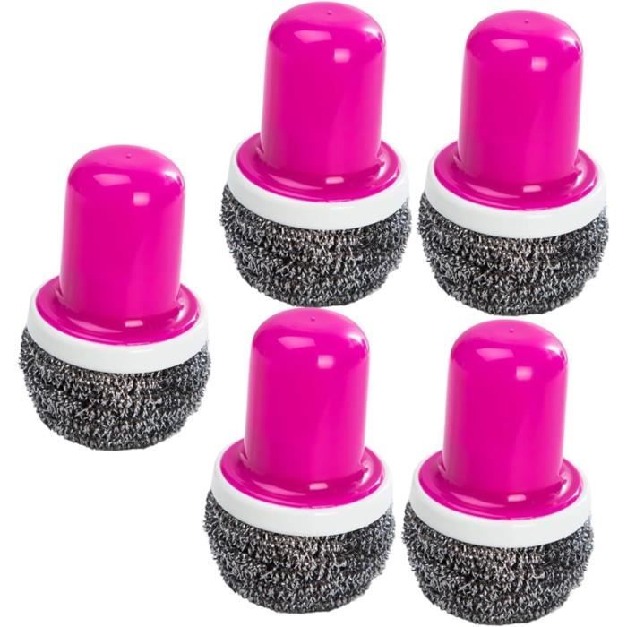 5 Pièces Tasse Brosse Nettoyant Plat Éponge Brosse Tapis De Nettoyage Acier Inoxydable Wok Vaisselle Boule Pot Casserole Brosse