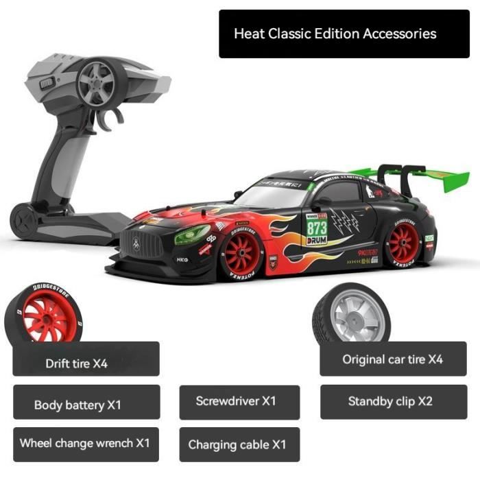 HEBXMF RC Drift Racing Car 70KM/H Control Remoto de Alta Velocidad Drift Car Drift para niños Adultos, 1/10 Scale GT RC Vehicles Drift Car Super Fast RC Sport Racing Car Drift Toy