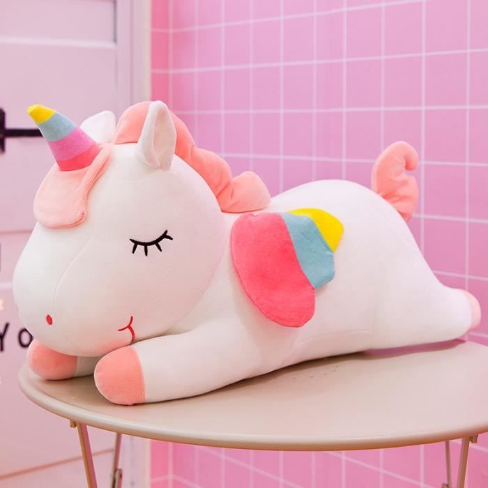 Poup e blanche uniquement 40 cm Peluche licorne mignonne