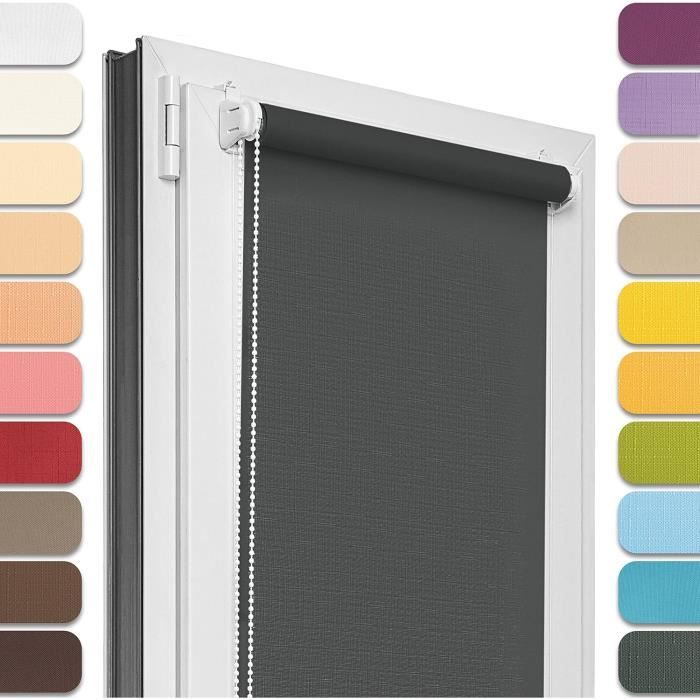 VidaXL Store Vénitien Aluminium Gris Foncé 60 X 220 Cm - Montage Extérieur, Contrôle Lumière & Intimité Optimal