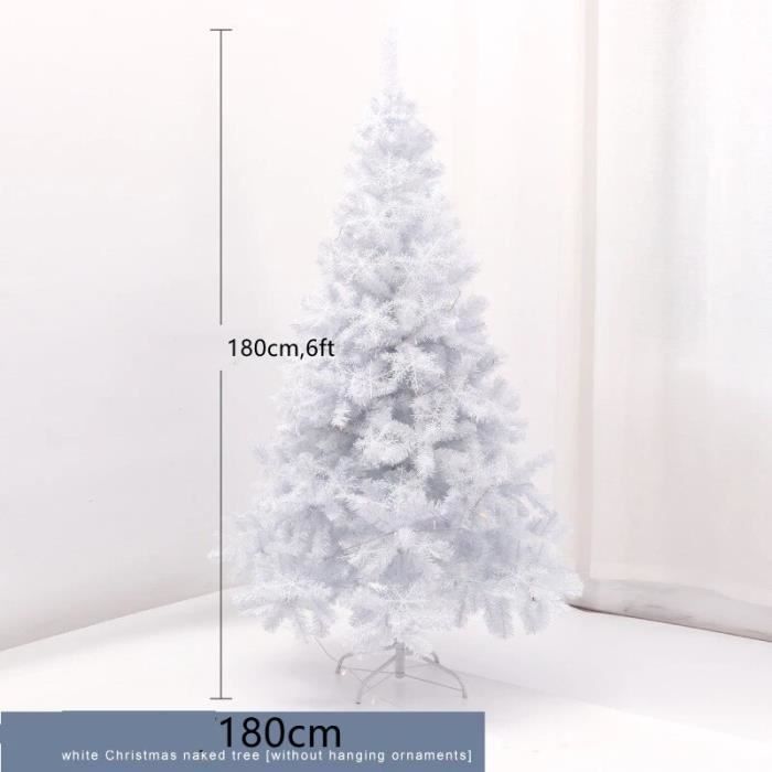 Grand sapin de Noël blanc avec support en métal,sapin de Noël Él,sapin