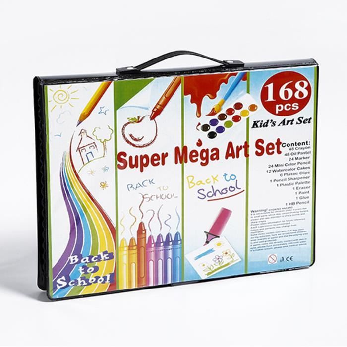 Froadp 168 pièces Kit de Peinture Professionnel Malette Comprenant Inclus Pastel Aquarelle Pigments Crayons et Materiel Dessin Ensemble d’Artiste