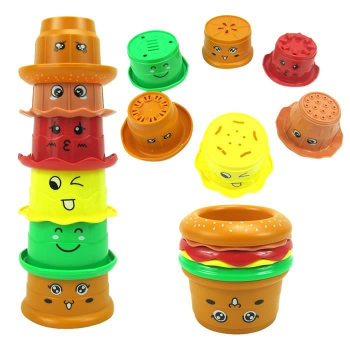 Jouets De Bain Pour Nouveau Ne Jeu De Jouets Empilables 6 Pieces Gobelets Empilables Jouet Bebe Huozopp141 Cdiscount Puericulture Eveil Bebe