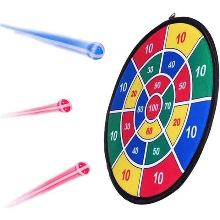 Cadeau Anniversaire Activité Familiale Jeu De Fléchettes Double Face Pour Enfants Avec 12 Balles Collantes Et Jeux Flechette Enfant
