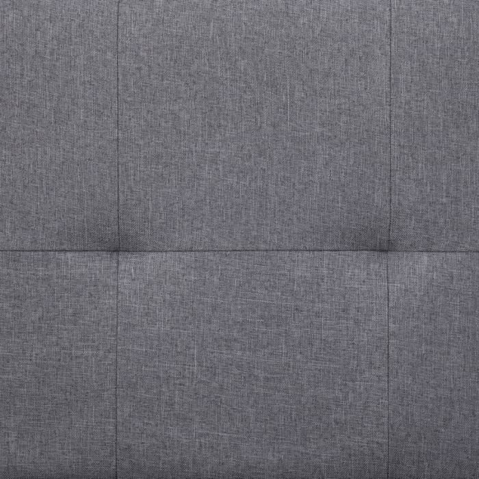 canapé-lit convertible kai - gris - revêtement en polyester - pieds chromés
