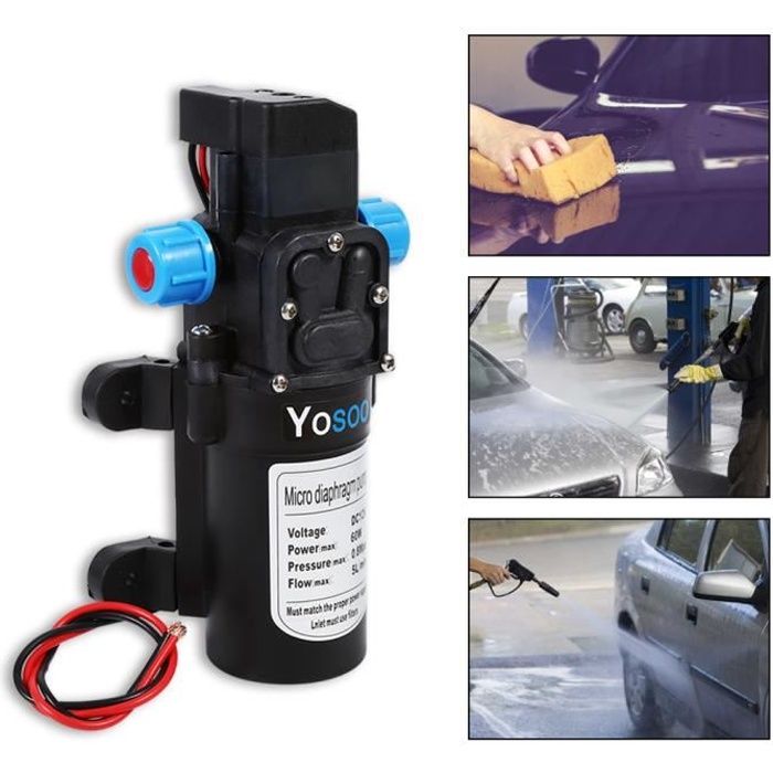 12V Pompe à eau électrique Bateau de camping de caravane à auto-amorçage à haute pression 116Psi