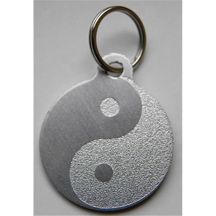 1 MÉDAILLE gravée pour chien YING YANG