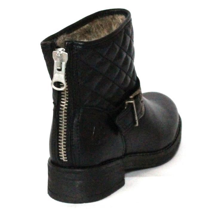 FEMME BOTTINES FOURREES CUIR NOIR T 40 North - Achat ...