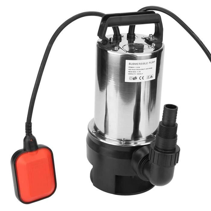 Pompe Submersible 320W - 6000L/H - Hauteur 7m - IPX8 - Idéale Piscine, Cave Et Jardin - 3m Câble