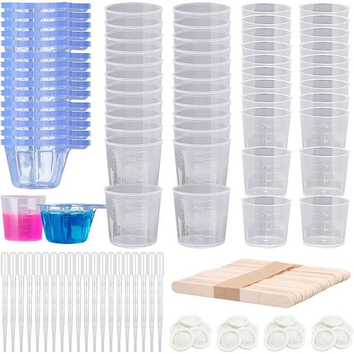2 Tasses Doseuses Avec Bec Verseur – Transparentes, Pour Lait Et Cuisine, Neuves
