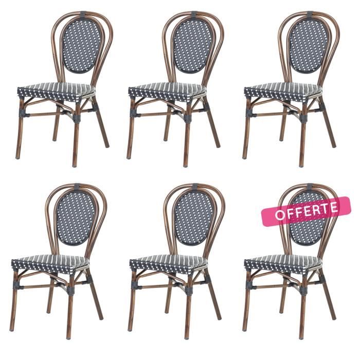 BISTRO chaise Lot chaise balcon chaise poly rotin chaise de jardin chaise terrasse Beige 