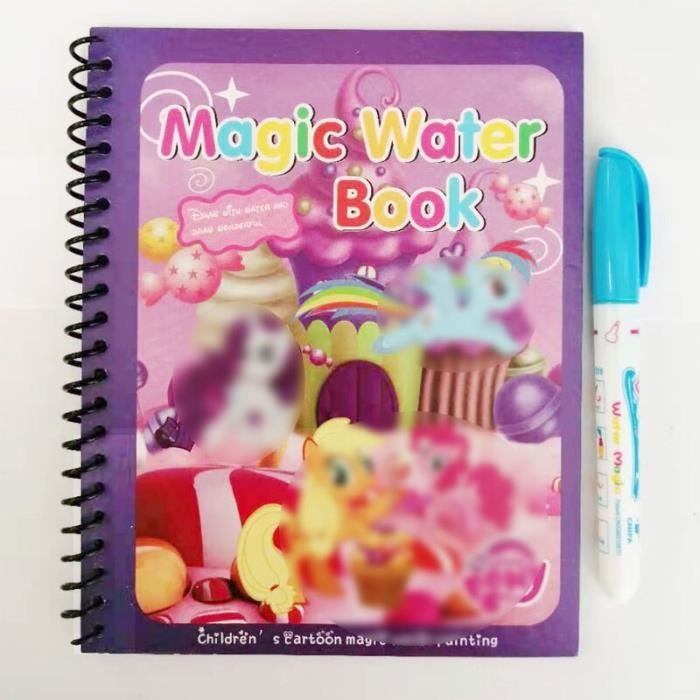 Livre De Coloriage à L’Eau Magique YPLUS – 20 Modèles, 8 Couleurs, Thème Princesse, Dès 3 Ans