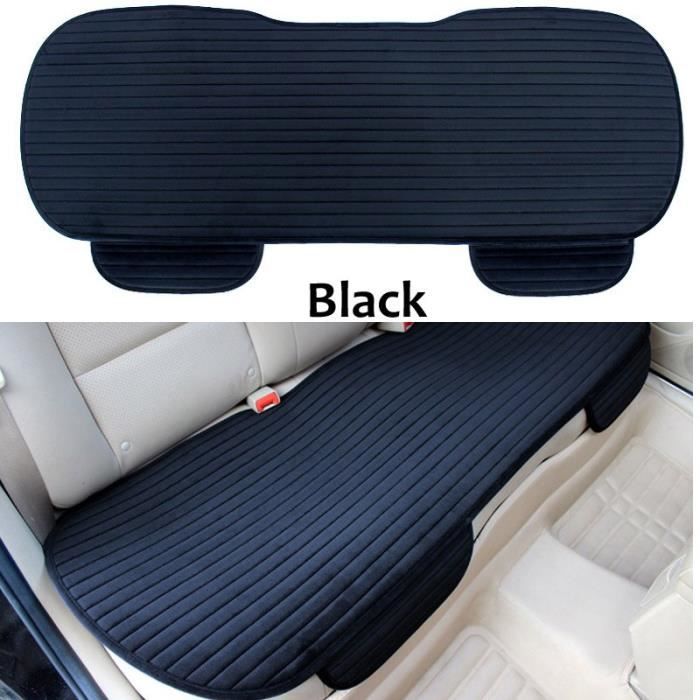 Housse de protection de siège arrière de voiture en peluche, coussin, accessoires de voiture, taille u 1pc black